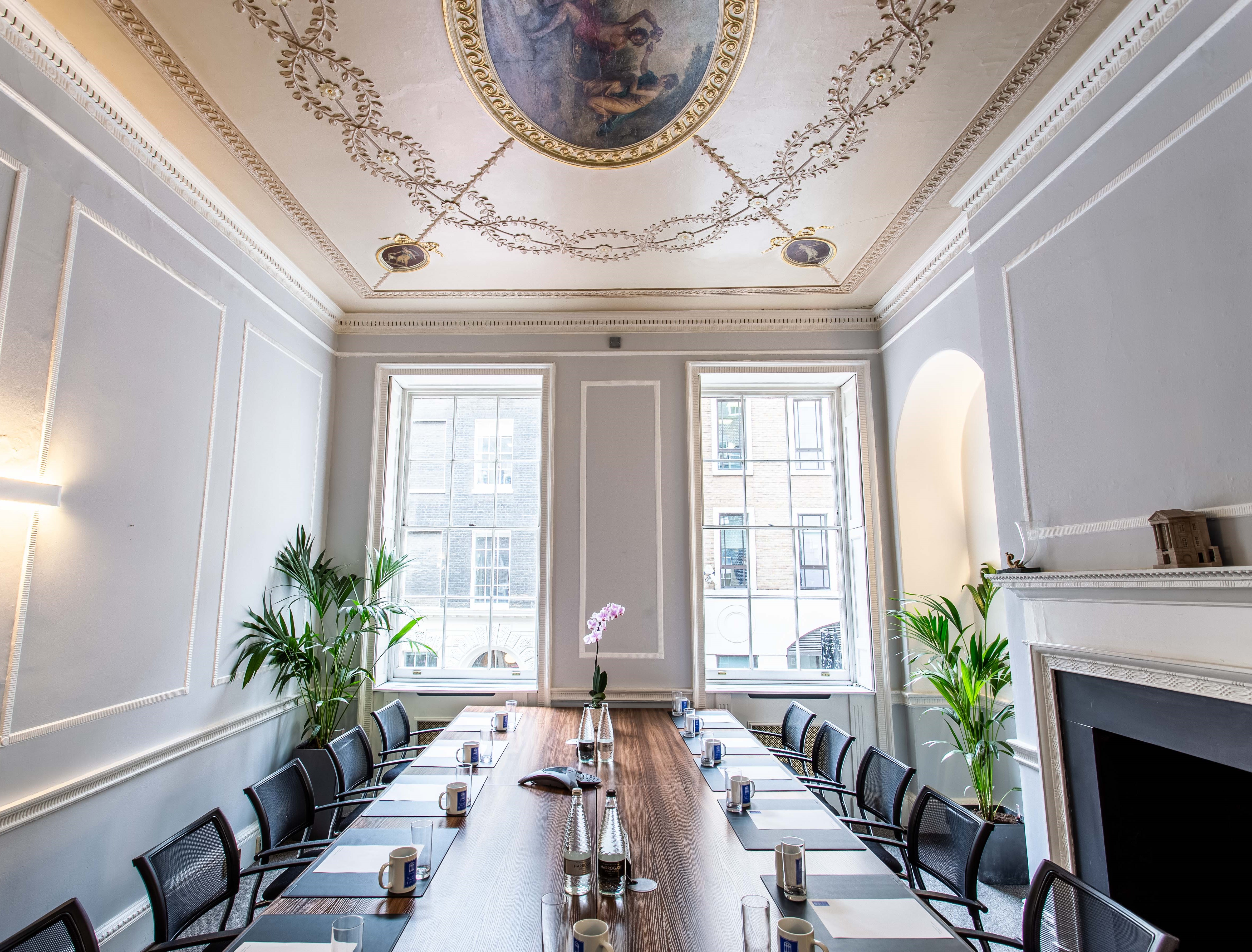 Elegant Bacchus Room in Adam House, perfect for corporate meetings and intimate events.