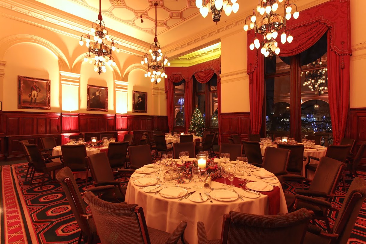 Elegant dining room at The Royal Horseguards Hotel, perfect for gala dinners and corporate events.