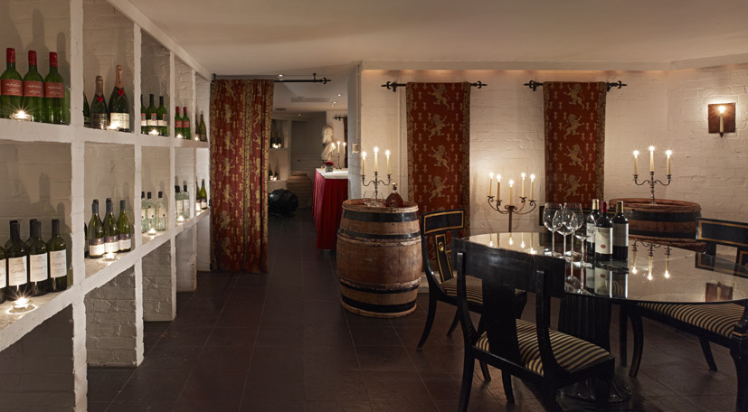 Intimate wine cellar at The Royal Horseguards Hotel for exclusive events and tastings.
