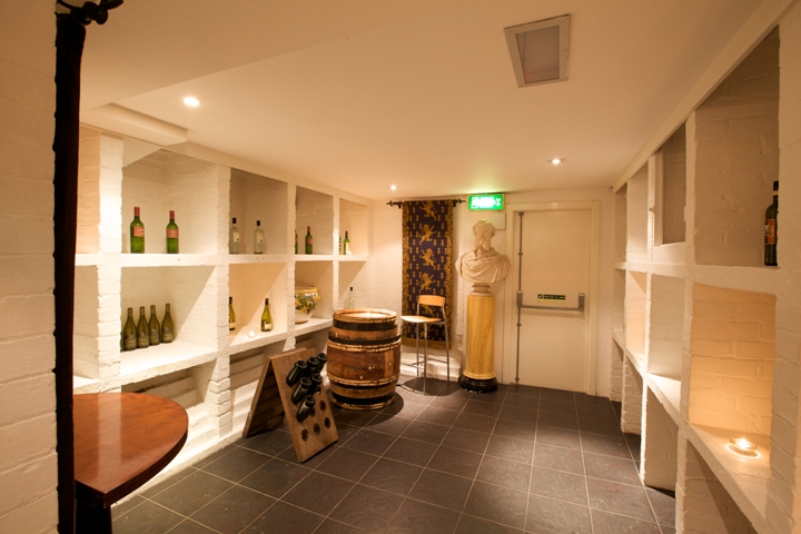 Stylish wine cellar at The Royal Horseguards Hotel for private events and tastings.