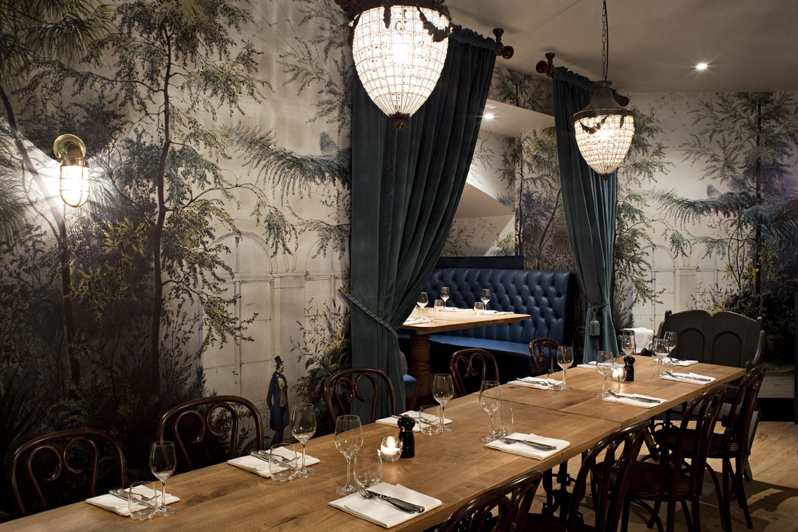 Private dining space in GOAT with elegant table setup for intimate gatherings.