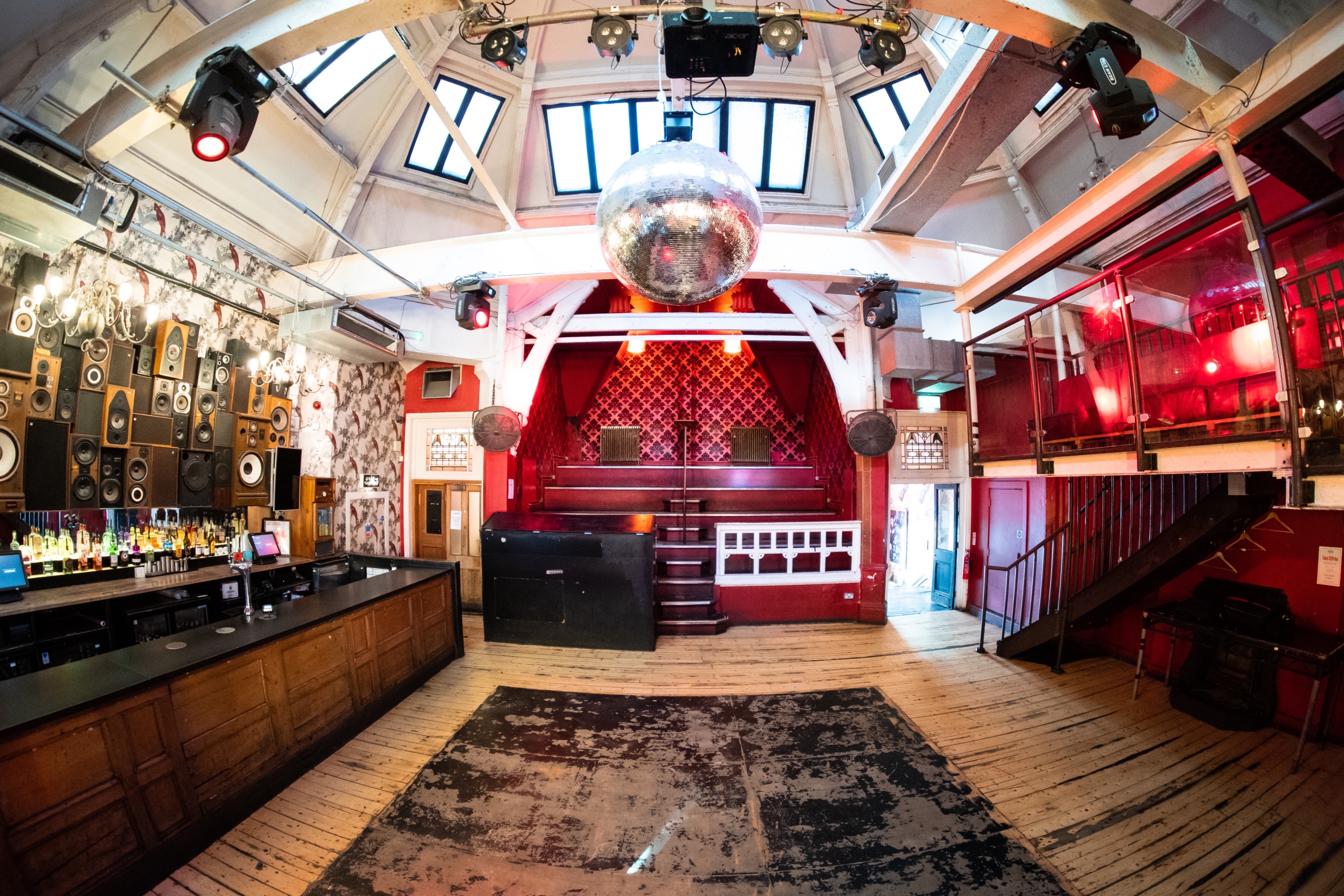The Music Hall at The Deaf Institute with vibrant lighting, ideal for events and performances.