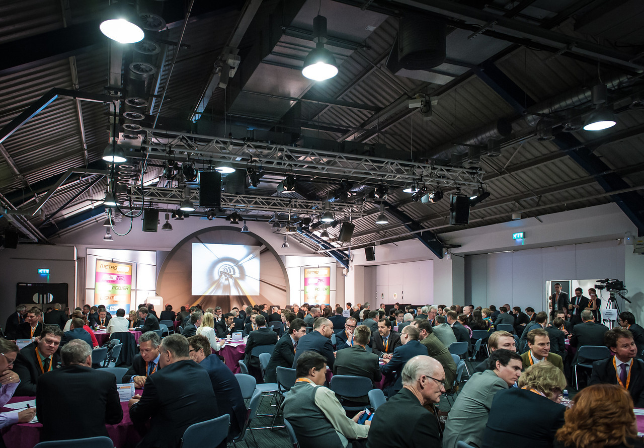 Auditorium at Business Design Centre during a conference with engaged participants.