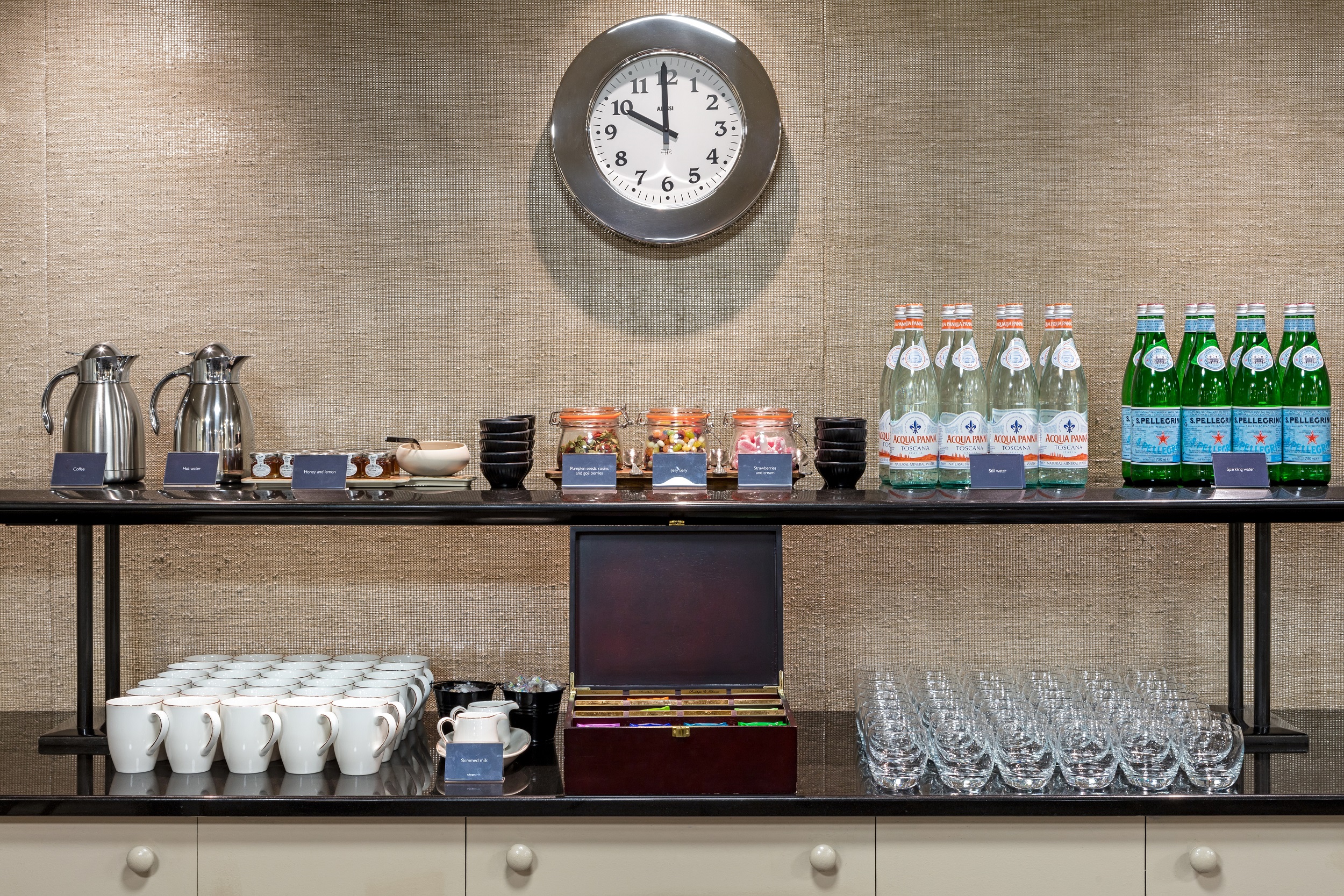 Grafton Suite refreshment station at Radisson Blu, ideal for meetings and events.