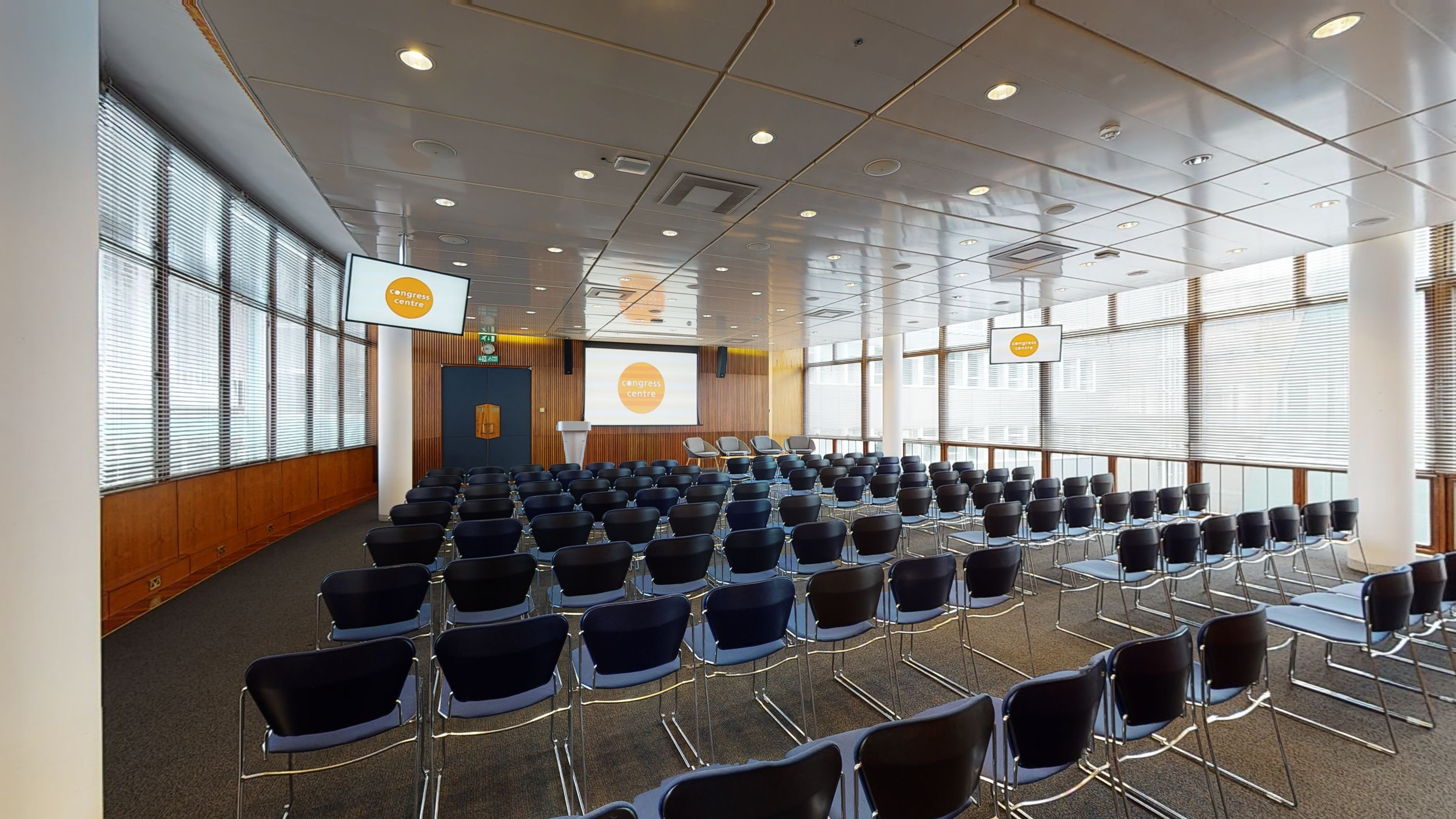 Council Chamber in Congress Centre, modern decor, ideal for conferences and seminars.