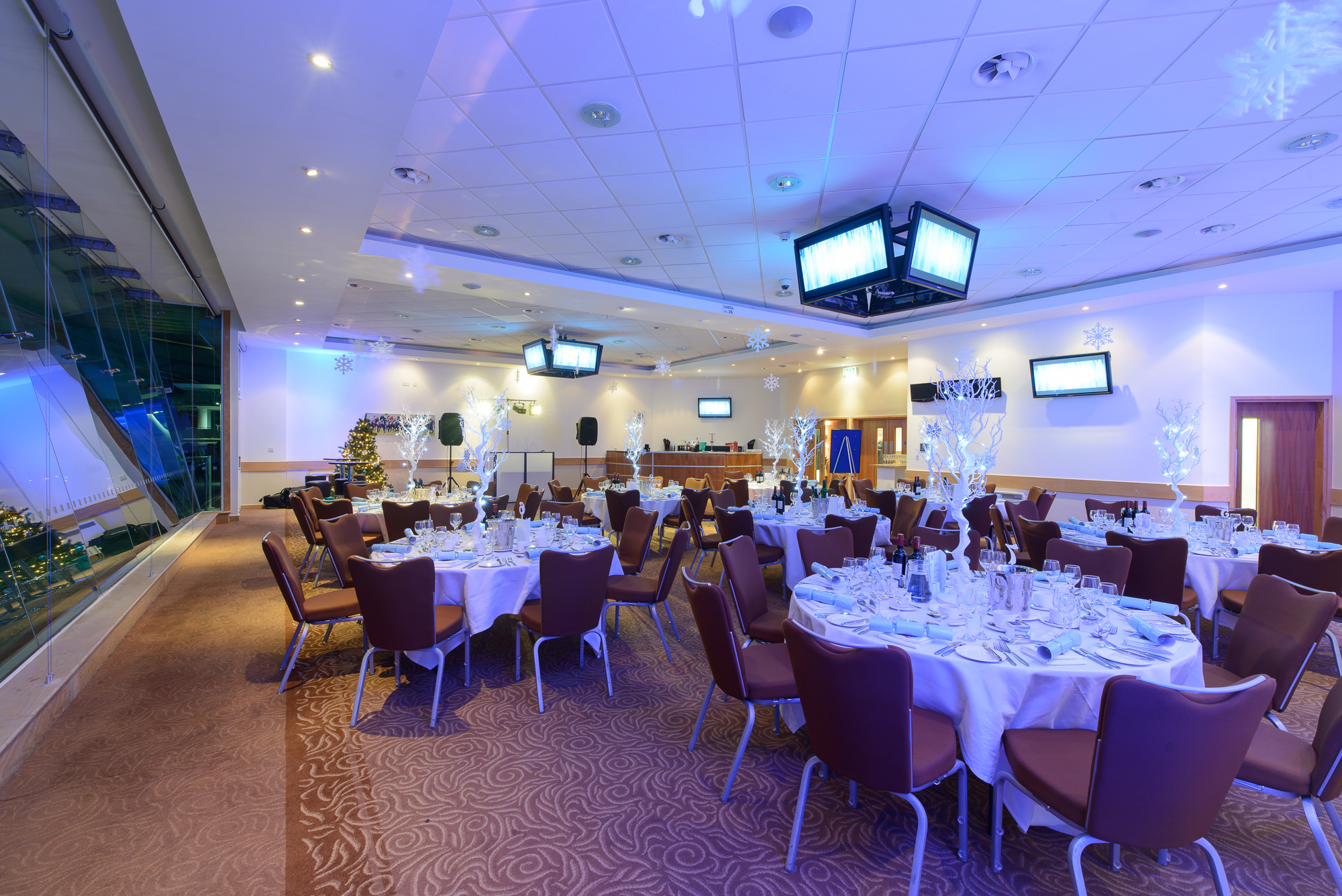 Elegant Downs View Suite at Epsom Downs Racecourse, perfect for formal events and gatherings.